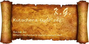 Kutschera Győző névjegykártya
