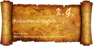 Kutschera Győző névjegykártya